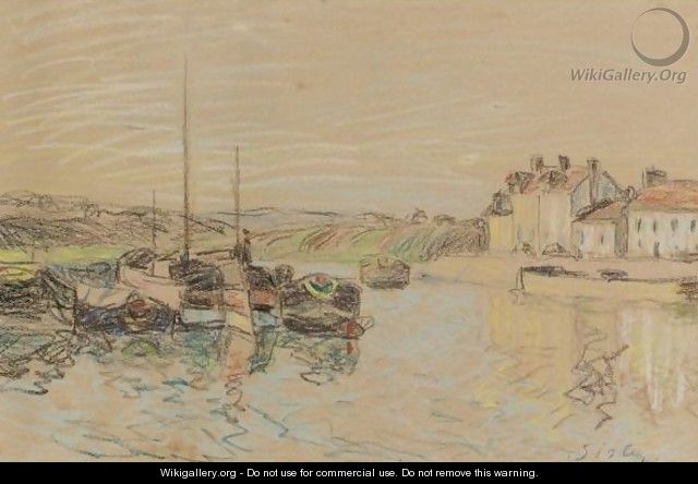 Le Canal Du Loing A Saint Mammes 2 - Alfred Sisley