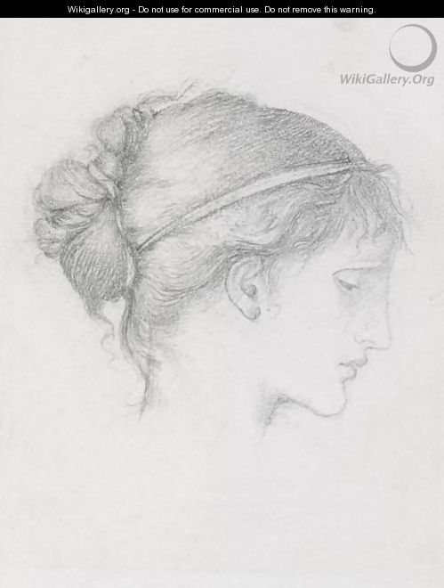 Head Of A Girl, Possibly Maria Zambaco - Sir Edward Coley Burne-Jones