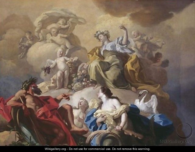 An Allegory Of Ceres And The River Sebeto - Francesco de Mura