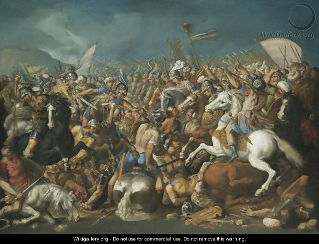 A Classical Battle, Probably Depicting The Defeat Of Hannibal By Scipio Africanus Major (Circa 235-183 B.C.) - Bernardino Cesari