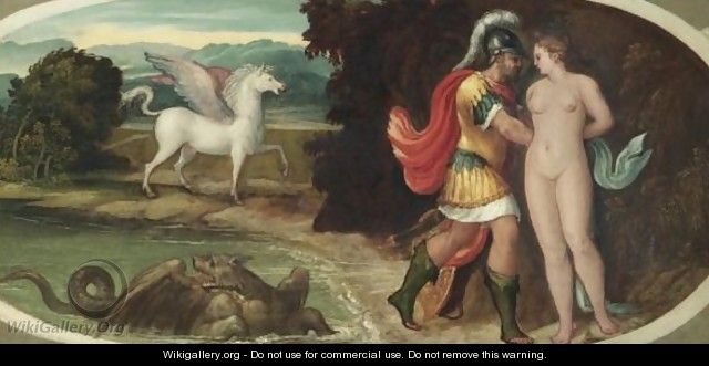 Perseus And Andromeda - Andrea Meldolla