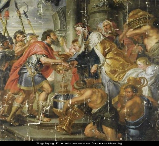 The Meeting Of Abraham And Melchizedek 2 - (after) Sir Peter Paul Rubens