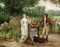 A Flirtation In The Rose Garden - William A. Breakspeare