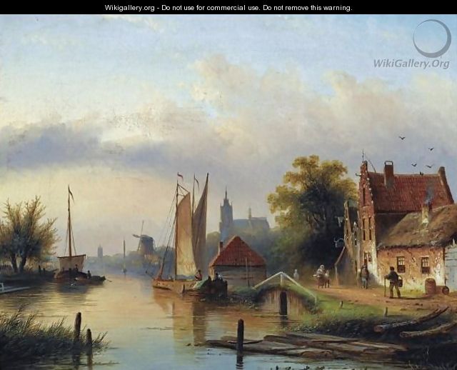 A Town By The River - Jan Jacob Coenraad Spohler