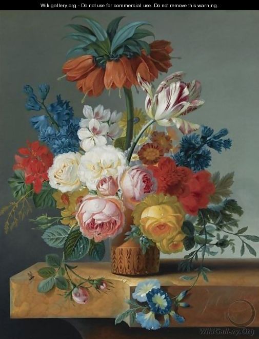 A Flower Still Life - Johannes Cornelis De Bruijn