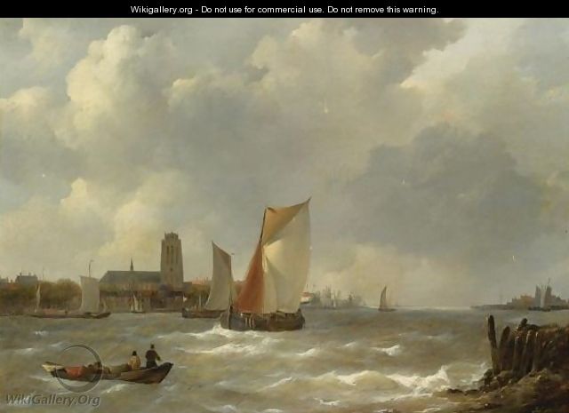 A View On The Merwede, Dordrecht - Johannes Christian Schotel