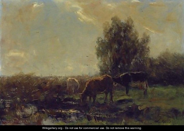 Cows At Pasture - Willem Maris