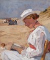 An Interesting Read On The Beach - Louis Hartz