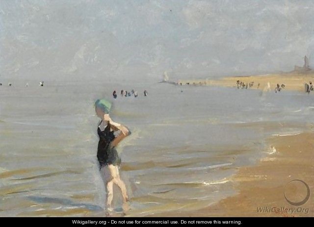 A Bather In The Surf - Louis Hartz