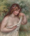Jeune Femme Arrangeant Sa Chemise (Louise Benzel) - Pierre Auguste Renoir