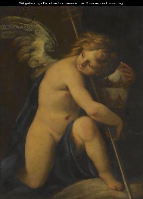 An Angel Holding A Papal Tiara - (after) Carlo Francesco Nuvolone