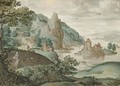 A Mountainous River Landscape With The Parable Of The Sewing Of The Tares - (after) Cornelis Massys