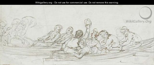 Two Boating Parties - Thomas Rowlandson