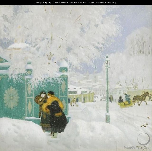 Winter Scene - Boris Kustodiev