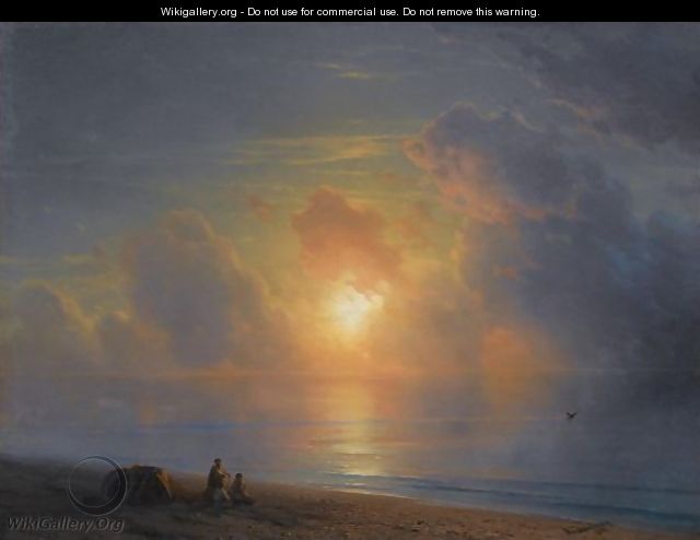 Sunset Over The Crimean Coast - Ivan Konstantinovich Aivazovsky