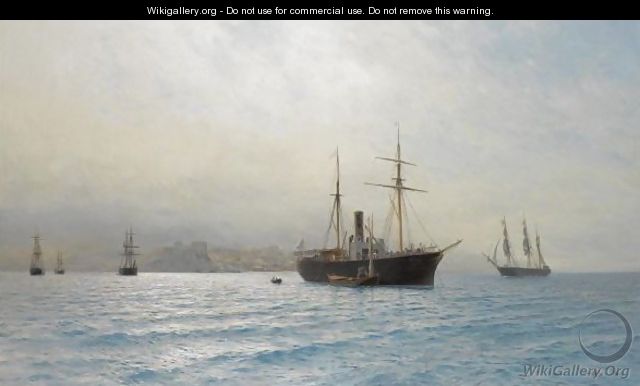 Ships On A Calm Sea - Lef Feliksovich Lagorio