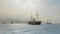 Ships On A Calm Sea - Lef Feliksovich Lagorio