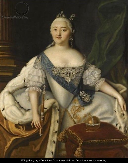Portrait Of Empress Elizabeth I - Louis Caravaque