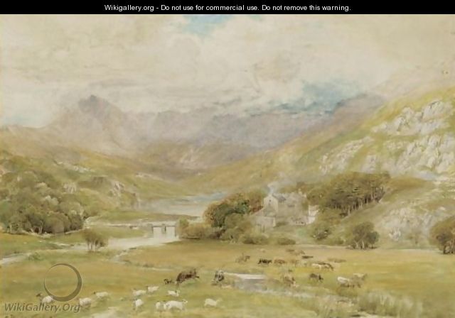 Approaching Storm At Mymbyr Lakes, Capel Curig, Wales - Ebenezer Wake Cook