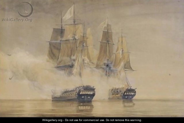 Action Between H.M.S. Amethyst And The French Frigate Thetis - Thomas Whitcombe