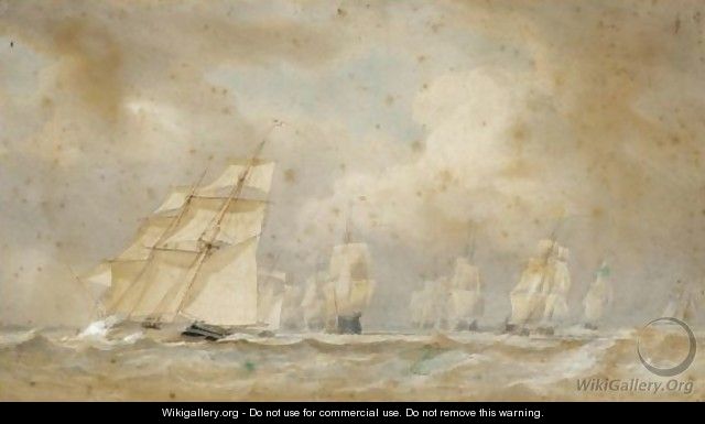 Brigs Racing Round The Fleet - Sir Oswald Walters Brierly