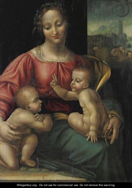 Madonna Col Bambino E San Giovannino - (after) Cesare Da Sesto