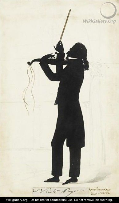 Portrait Of Nicholas Paganini (1784-1840) - Augustin Amant Constant Fidele Edouart