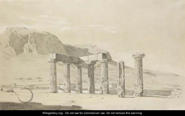 A View Of The Ruins And Temple At Corinth - Thomas Hartley Cromek