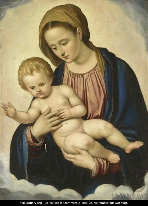 Madonna And Child - Simone Peterzano