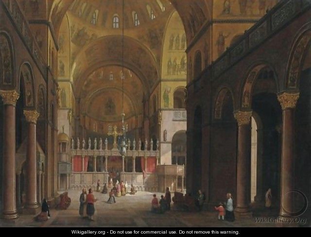 Venice, A View Of The Interior Of The Basilica Of San Marco - Carlo Canella