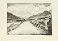Street To Maloja Along Lake Sils, 1928 - Giovanni Giacometti
