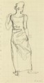 Study For The Second Figure From The Left Of The Painting 'Youth Admired By A Woman - Ferdinand Hodler