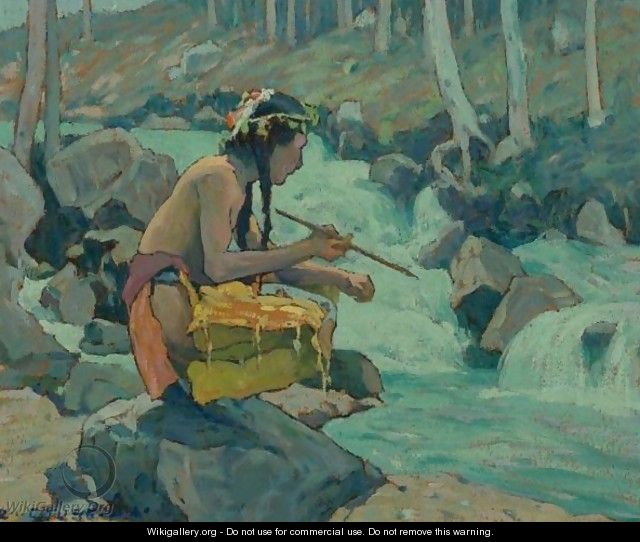 Indian By A Stream - Eanger Irving Couse