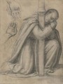 Study Of A Dominican Kneeling In Prayer At The Foot Of A Cross, And Separate Studies Of Hands - Fra Paolino