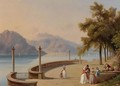 The Terrace Of The Villa Melzi, Overlooking Lake Como - Jean-Charles Joseph Rémond