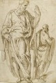 Two Standing Figures, One Holding A Staff In His Left Hand - Aurelio Luini