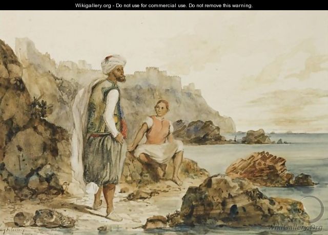 Vue De La Rade Et De La Ville De Tanger - Eugene Delacroix