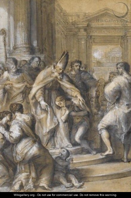 St. Francis Renouncing His Worldly Goods - Pietro Antonio De Pietri