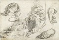 Studies Of The Virgin's Head And Hands - Taddeo Zuccaro