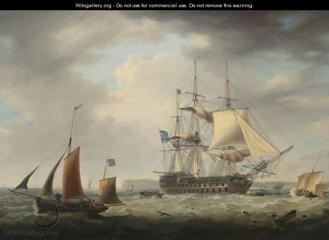 H.M.S. Northumberland Off The South Foreland Commanded By Rear Admiral The Hon. Alexander Cochrane - George Webster