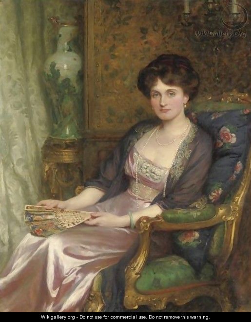 Portrait Of Mrs George Pinckard - Sir Frank Dicksee