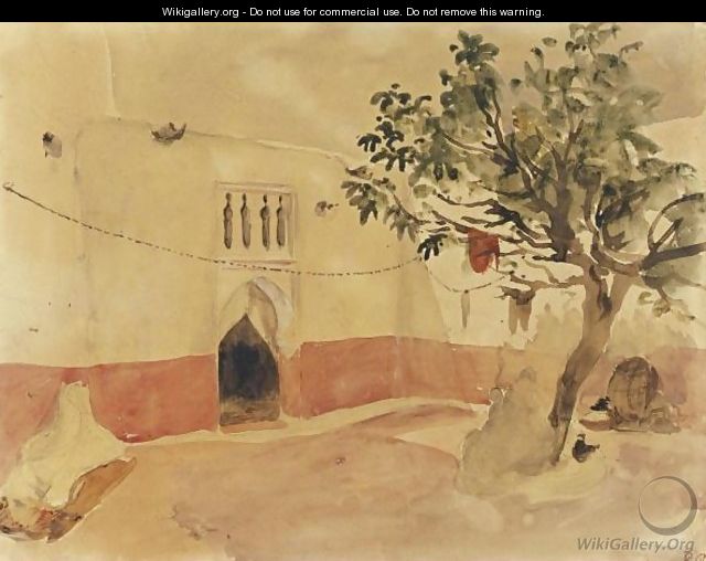 Moroccan Courtyard - Eugene Delacroix