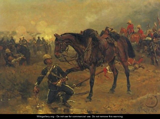 The Wounded Ally - Alphonse Marie de Neuville
