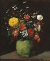 Spring Flowers In A Green Vase - Antoine Vollon