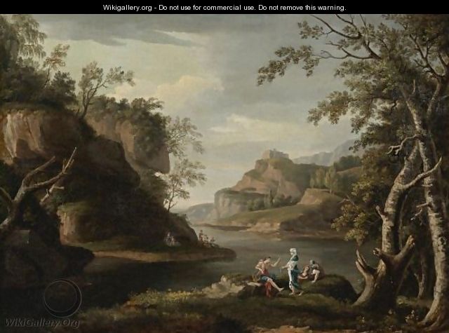 River Landscape With Apollo And The Cumaen Sibyl - Salvator Rosa