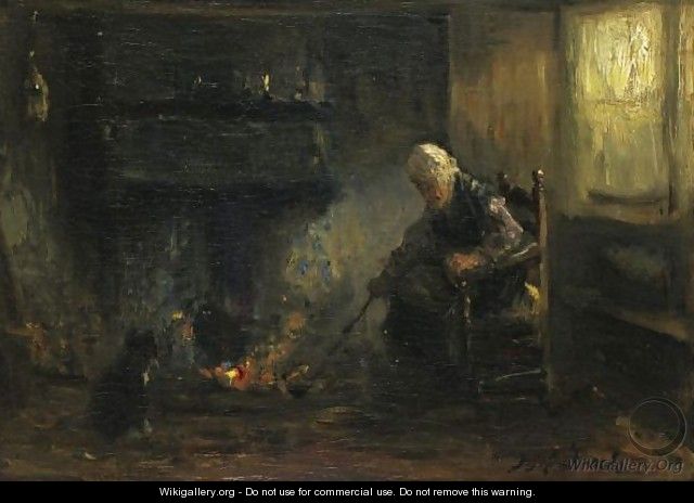 At The Hearth - Jozef Israels