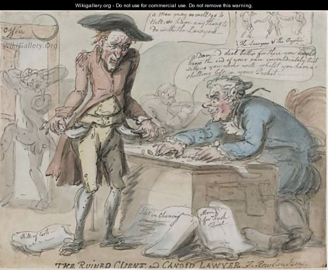 The Ruined Client And The Candid Lawyer - Thomas Rowlandson