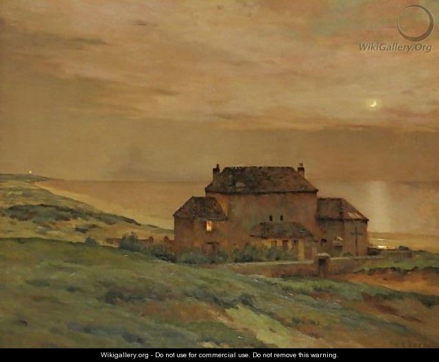 Moonlight By The Sea - Jean-Charles Cazin