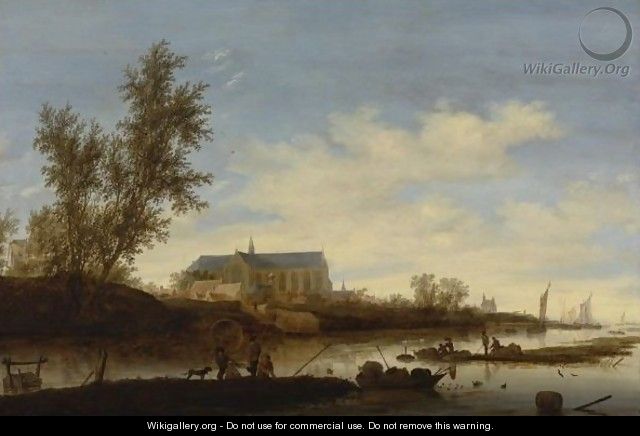 A View Of Alkmaar With The Sint Laurenskerk From The North - Salomon van Ruysdael