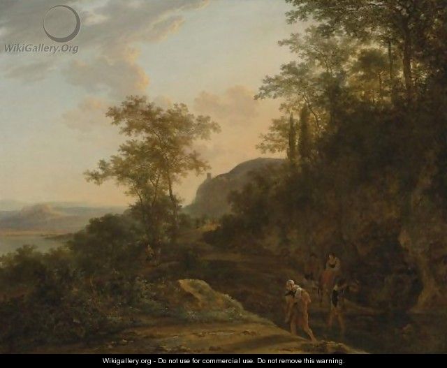 Italianate Landscape With A Mountain Path And Ford - Jan Both